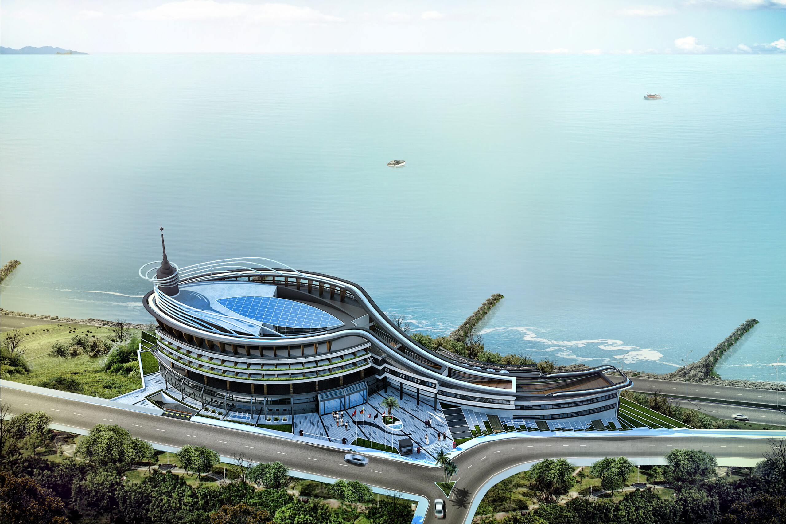 Marina Hotel Akyazı site girişi - Trabzon otel projesi, E&Ouml;&Ccedil; Mimarlık