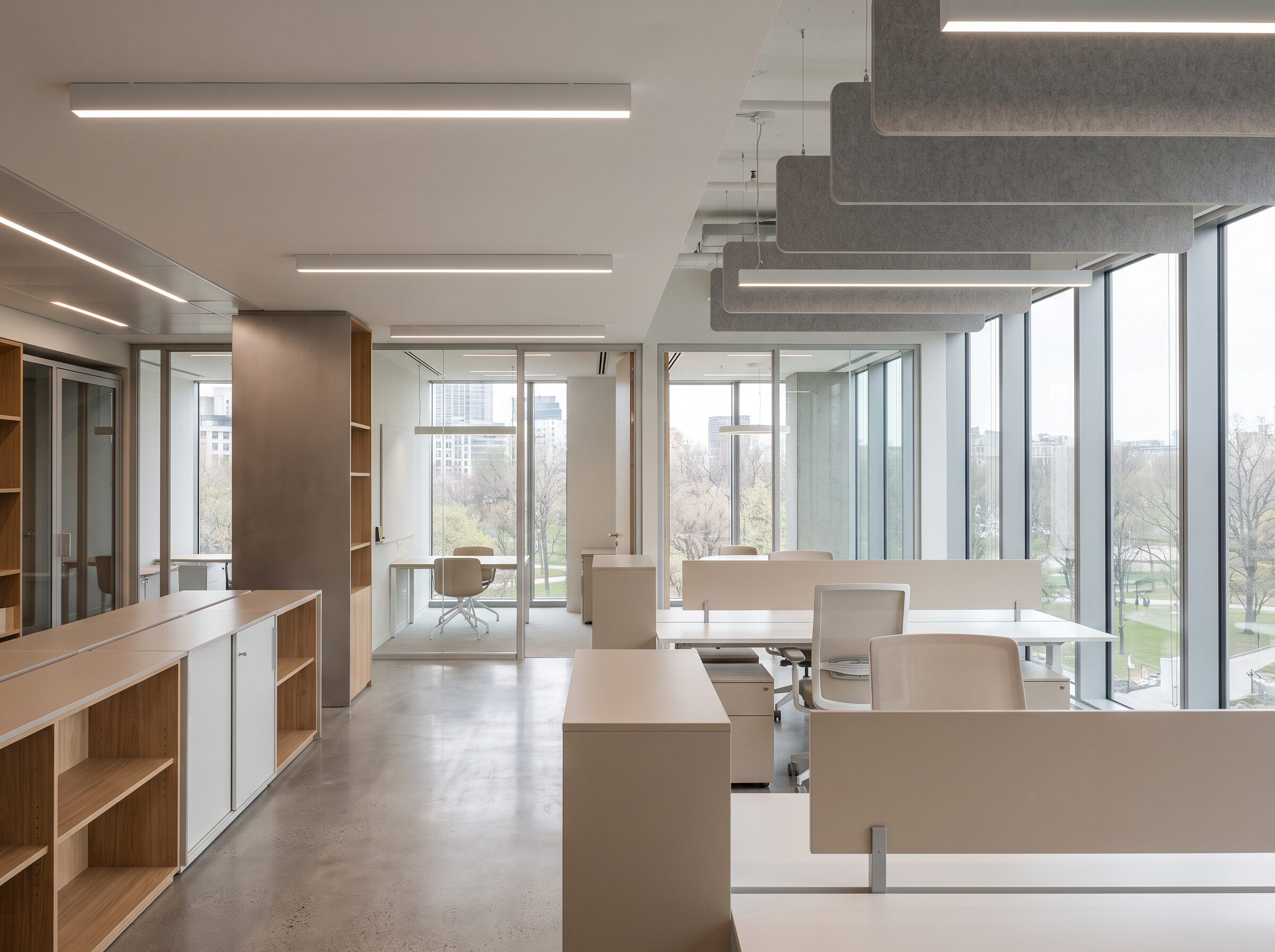 Çağdaş ofis iç mimarlığı kavramsal görseli