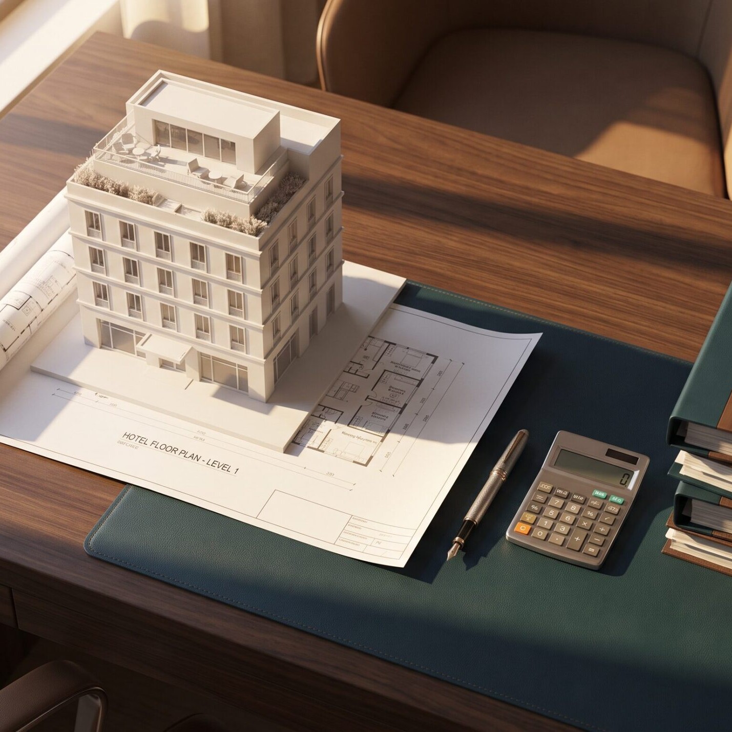 Otel yatırımı sermaye ihtiyacı - mimari otel maketi, kroki ve finansal plan - EÖÇ Mimarlık