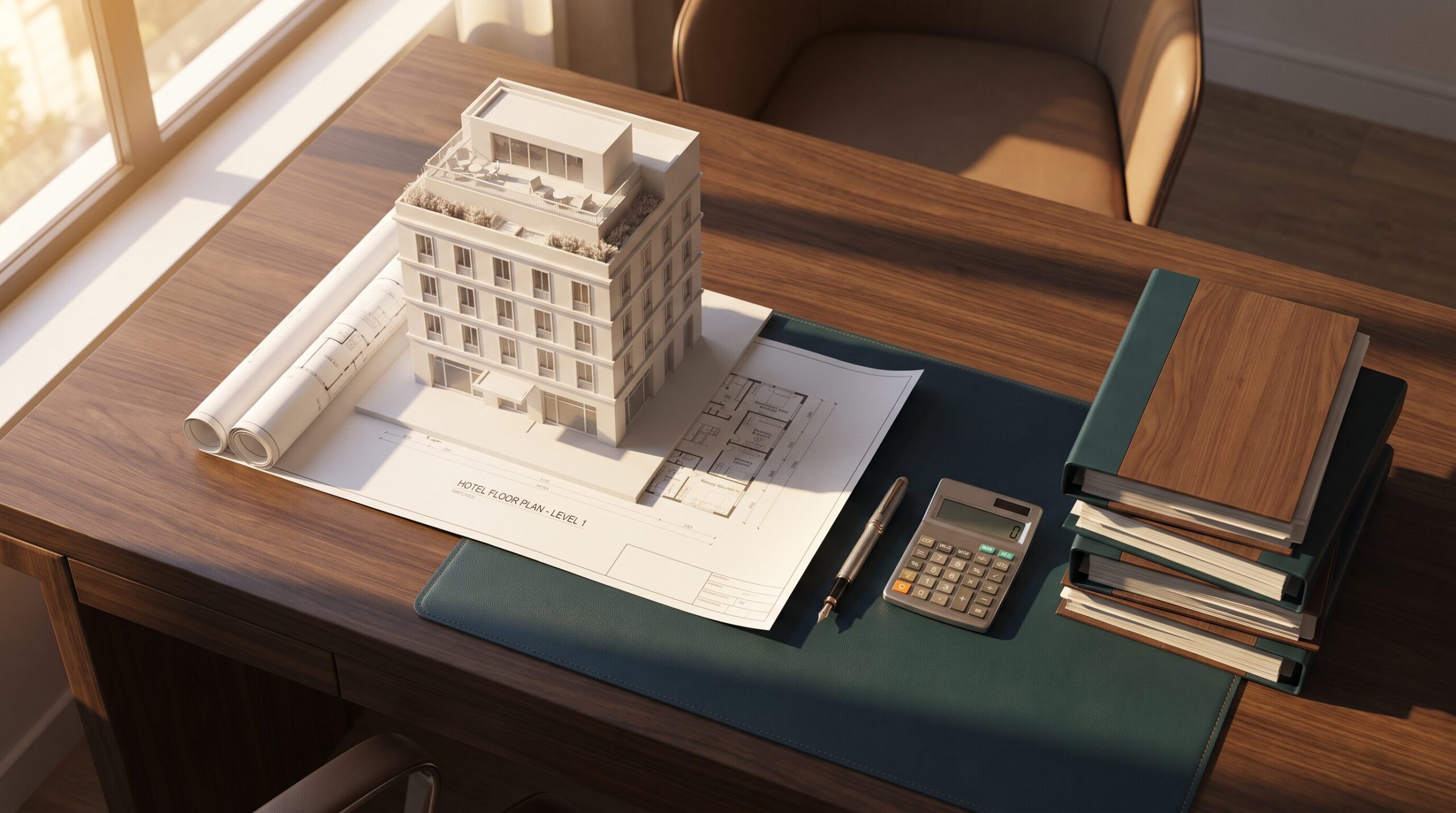 Otel yatırımı sermaye ihtiyacı - mimari otel maketi, kroki ve finansal plan - EÖÇ Mimarlık