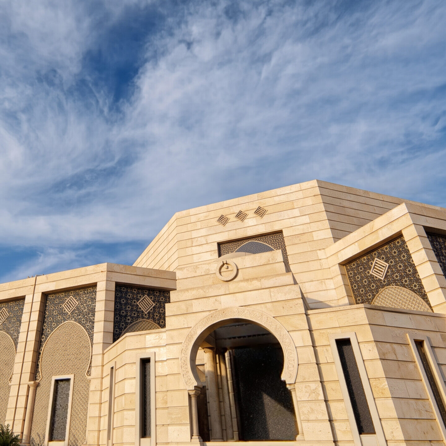 Al Ghanim Camii Kuveyt projesi dış cephe render görseli - EÖÇ Mimarlık