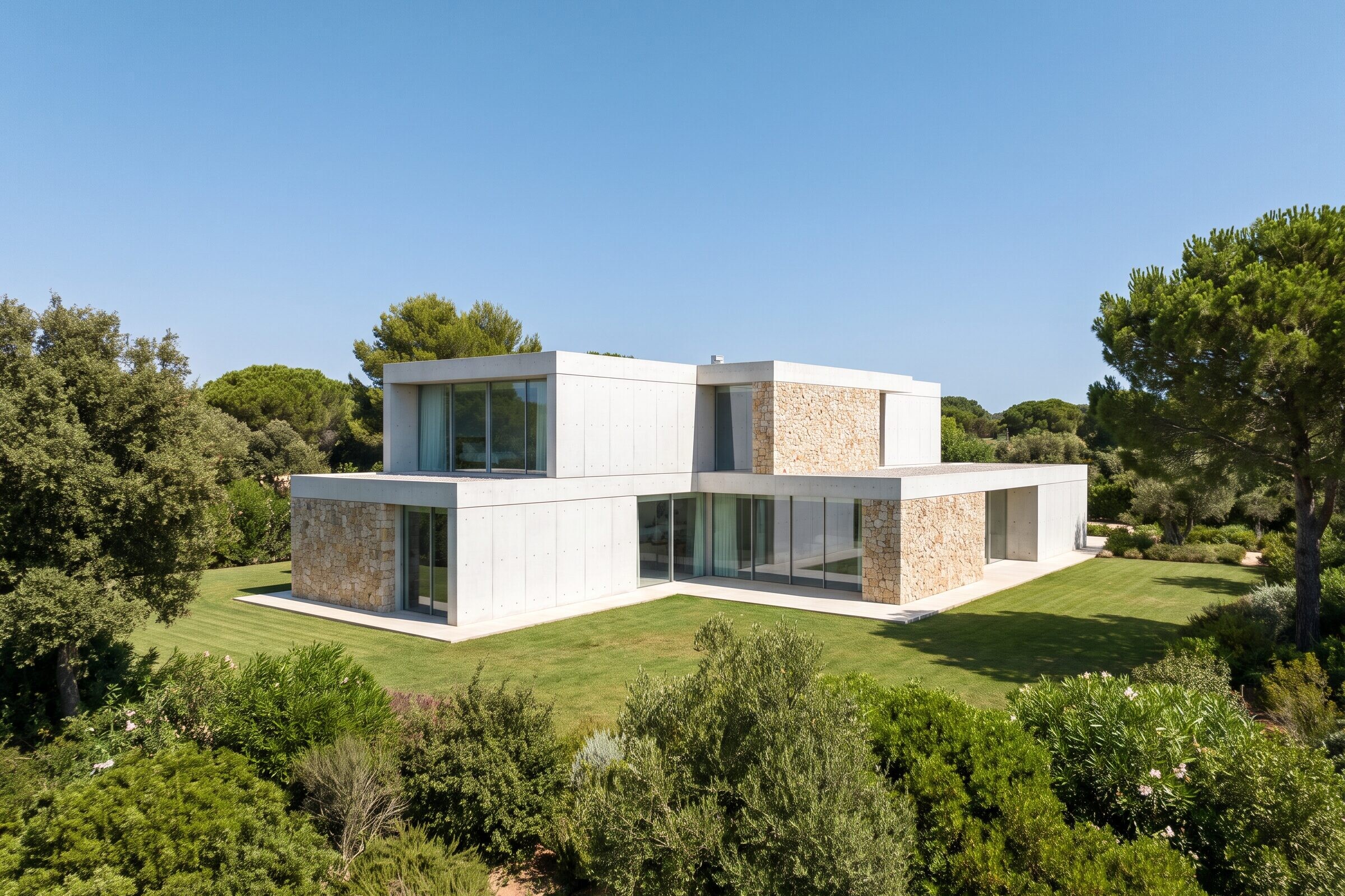 Bağımsız arsa üzerinde müstakil modern villa dış cephesi (AI ile üretilmiş temsili görsel)